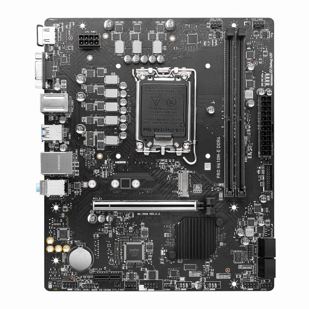 MSI PRO Intel H610M-E DDR4 Micro-ATX Motherboard